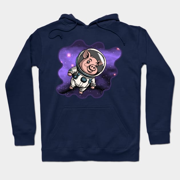 Pig Astronaut Hoodie by deadEYEZ